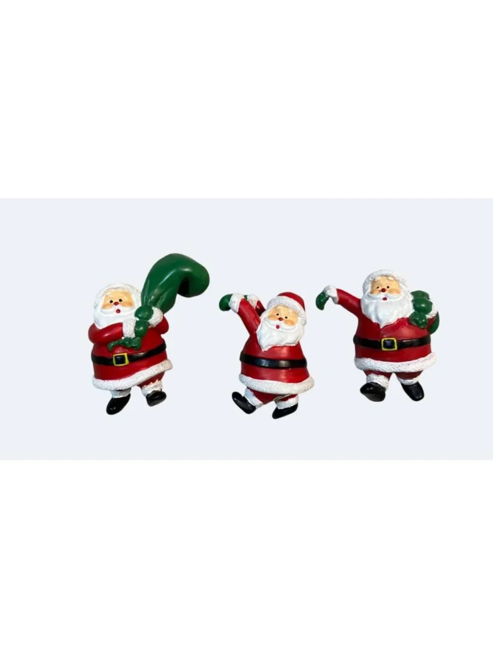 Scotts Santa Lamp Toppers Collectible Giftware Set Of 3 Figures